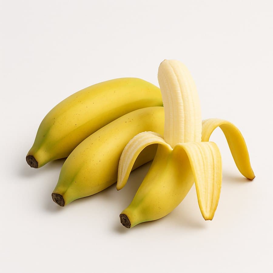 Imagem ilustrativa: banana, prata, crua
