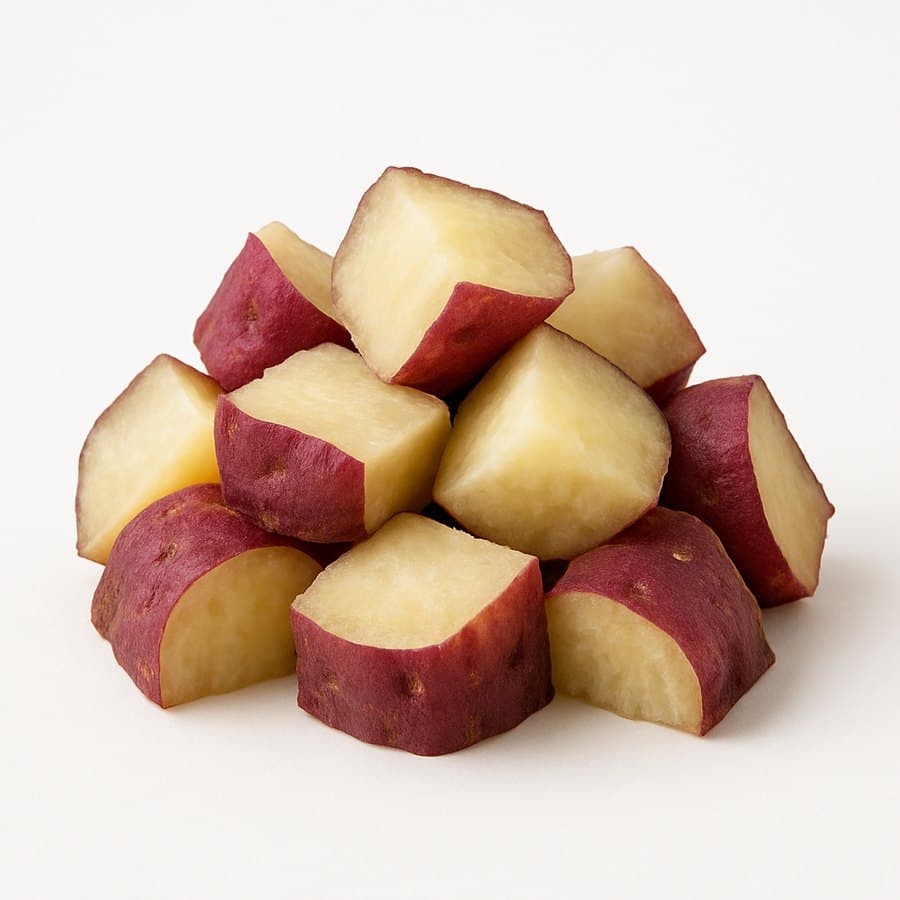 Imagem ilustrativa: batata, doce, cozida
